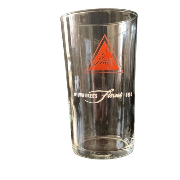 Vintage 1960s Blatz Beer Brown Glass Triangle Logo Set Lot of 6 Classic - Picture 7 of 11